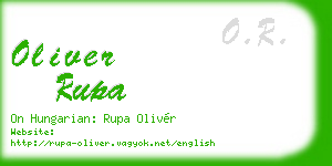oliver rupa business card